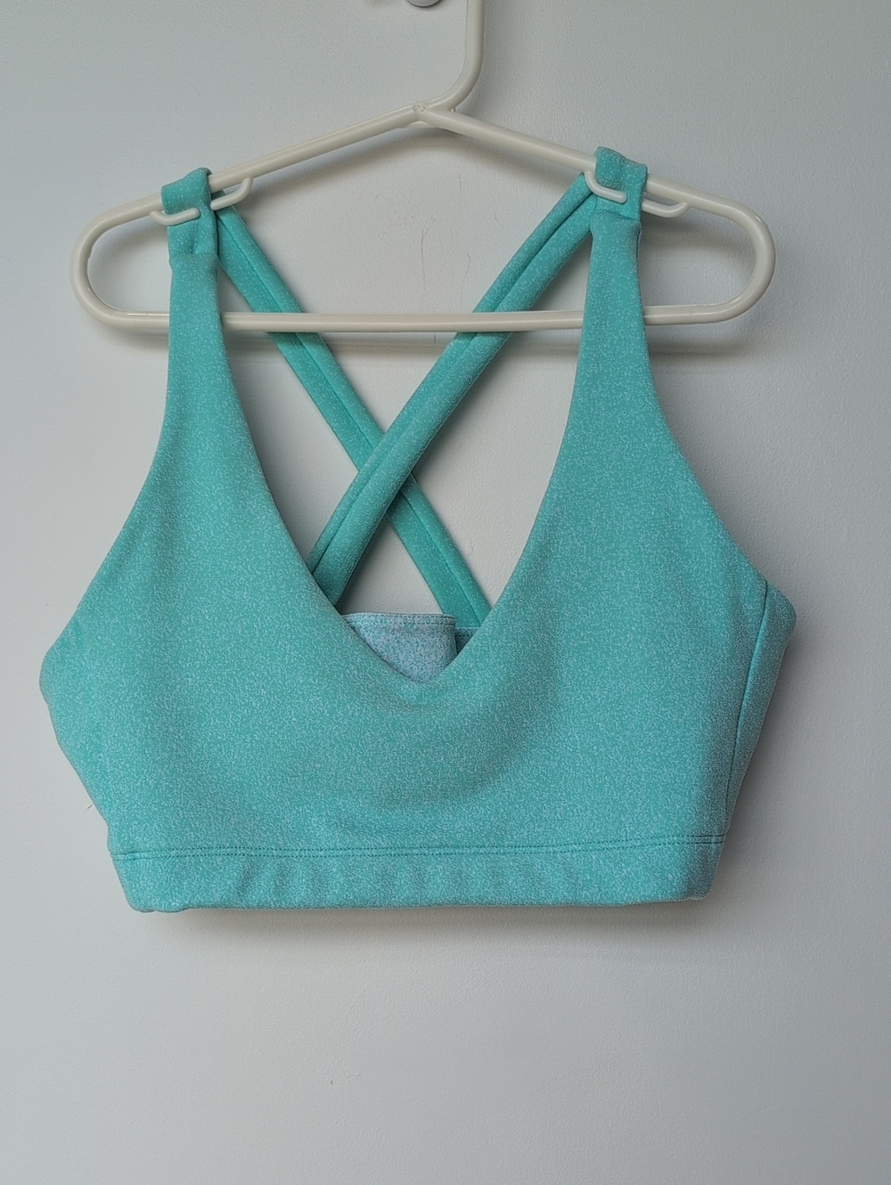 Women's Cross-Back Bralette And Leggings - Aqua